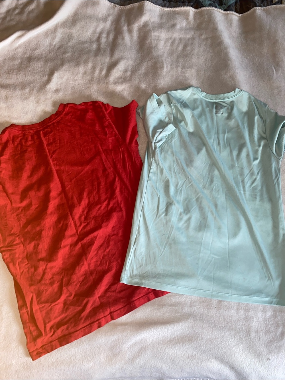 Puma Red Logo Tee & Light Blue Graphic Baseball Drip Tee - Picture 4 of 4